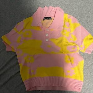 pink and yellow shein polo
